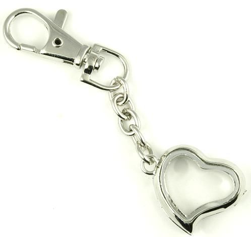Curved Heart Keychain