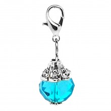 AQUAMARINE CRYSTAL DANGLE