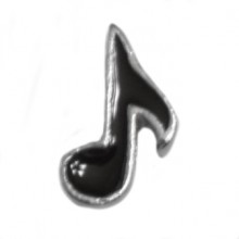 BLACK QUARTER NOTE CHARM