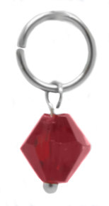 BOHO BEAD RUBY RED