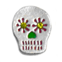 GREEN & PINK SUGAR SKULL CHARM