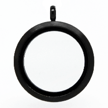 Large Black Matte Locket