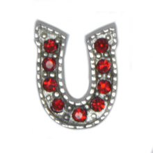 LUCKY HORSE SHOE W/ RED CRYSTALS