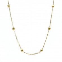 Matte Gold Ball Stationary Chain 20 inches