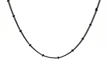 Petite Matte Black Stationary Ball Chain 22'-24