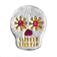 PINK & YELLOW SUGAR SKULL CHARM