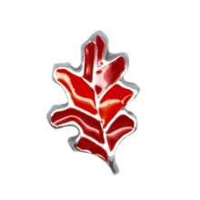 RED & ORANGE OAK LEAF CHARM
