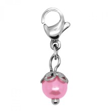 SMALL PINK PEARL DANGLE