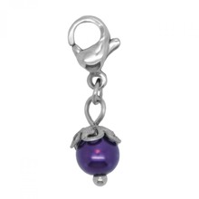 SMALL PLUM PEARL DANGLE